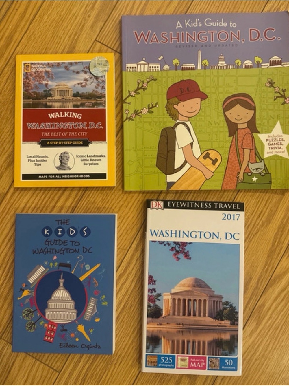 Washington, D.C. Travel Book Set - Blue, Green, Yellow Covers